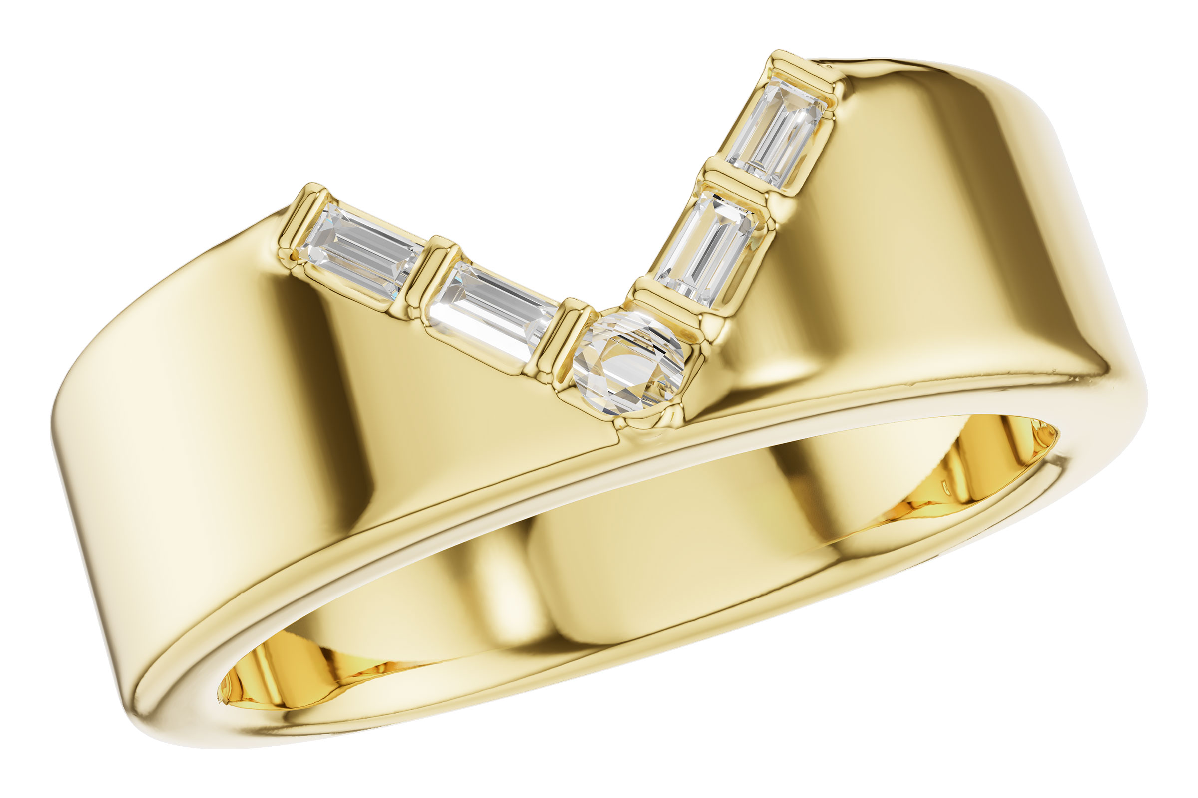 B276-01030: LDS DIA WED RG .07 BAGUETTE .11 TW