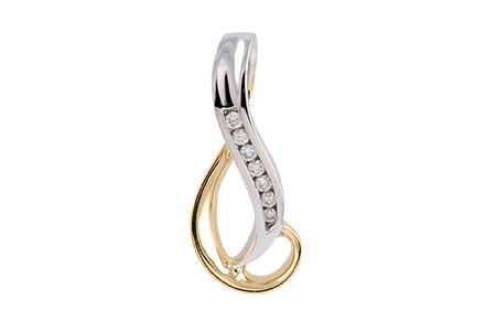 C186-99248: G096-95557 YG SWIRL/WG CHANNEL .16 TW