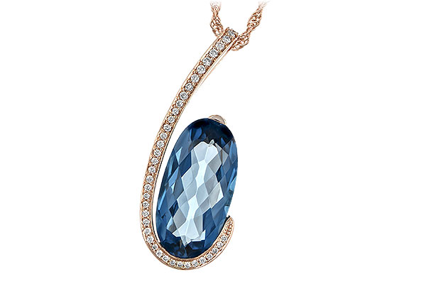 C189-64721: NECK 4.48 LONDON BLUE TOPAZ 4.60 TGW