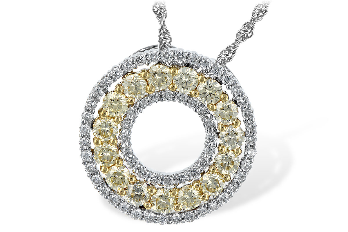 C189-65576: NECK 1.08 YELLOW DIAS 1.55 TW