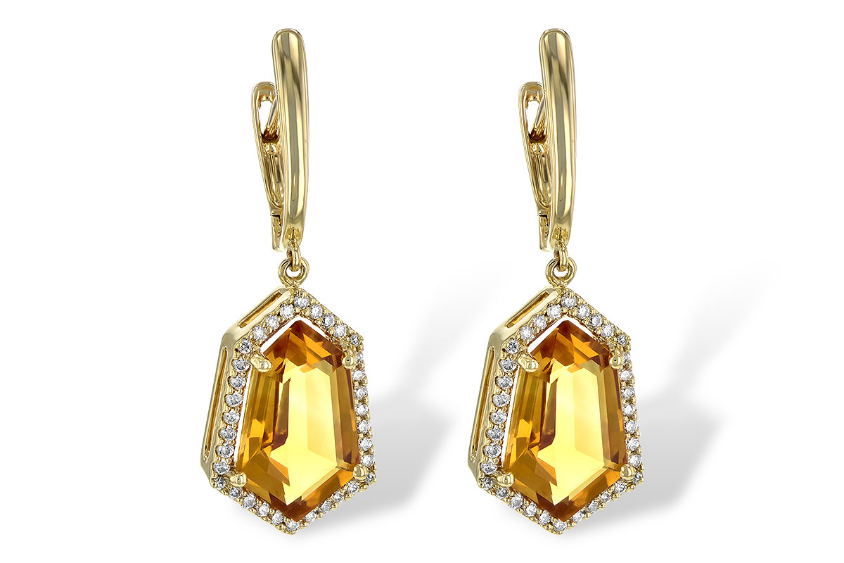 C190-55585: EARR 3.80 TW CITRINE 4.05 TGW