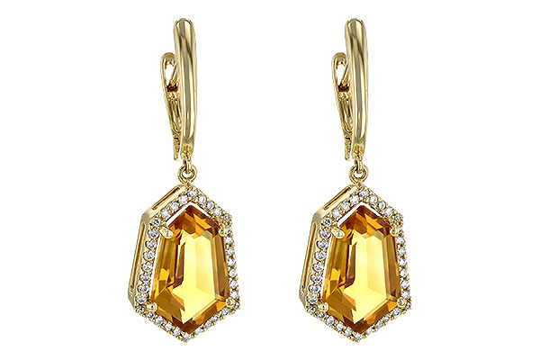 C190-55585: EARR 3.80 TW CITRINE 4.05 TGW