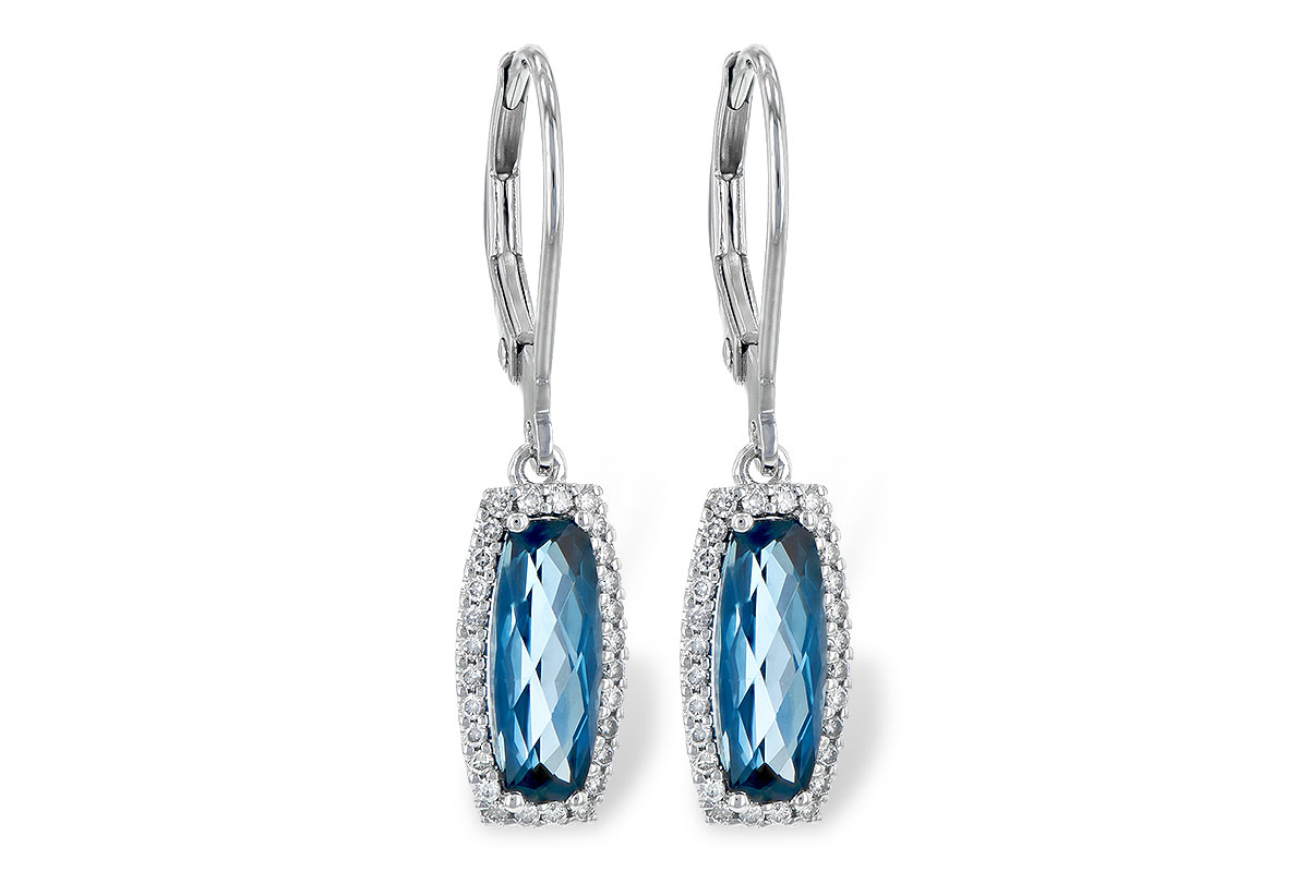 C190-60121: EARR 2.10 LONDON BLUE TOPAZ 2.28 TGW