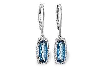 C190-60121: EARR 2.10 LONDON BLUE TOPAZ 2.28 TGW