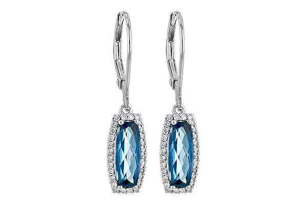 C190-60121: EARR 2.10 LONDON BLUE TOPAZ 2.28 TGW