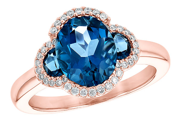 C190-60148: LDS RG 3.04 TW LONDON BLUE TOPAZ 3.20 TGW