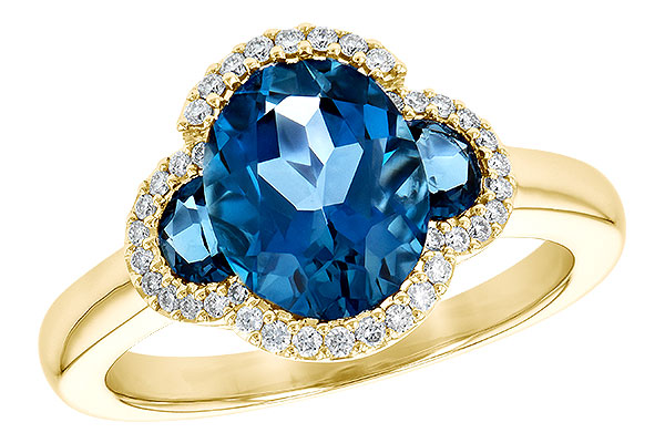 C190-60148: LDS RG 3.04 TW LONDON BLUE TOPAZ 3.20 TGW