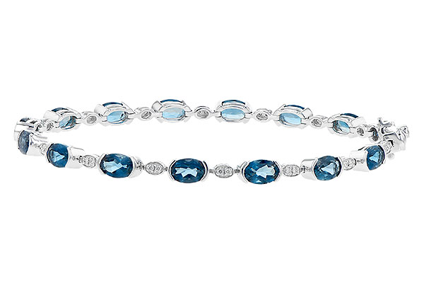 C190-60176: BRACELET 7.20 LONDON BLUE TOPAZ 7.36 TGW