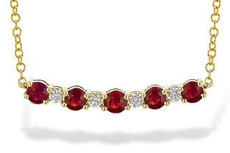 C190-62821: NECK .58 TW RUBY .70 TGW