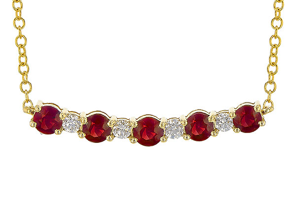 C190-62821: NECK .58 TW RUBY .70 TGW