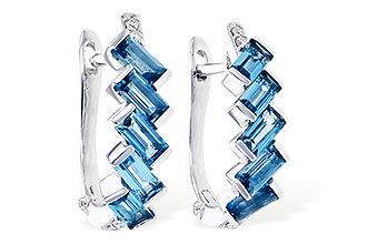C273-34694: EARR 1.45 LONDON BLUE TOPAZ 1.50 TGW