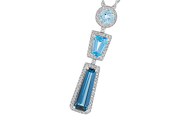 C274-20112: NECK 3.26 TW BLUE TOPAZ 3.50 TGW