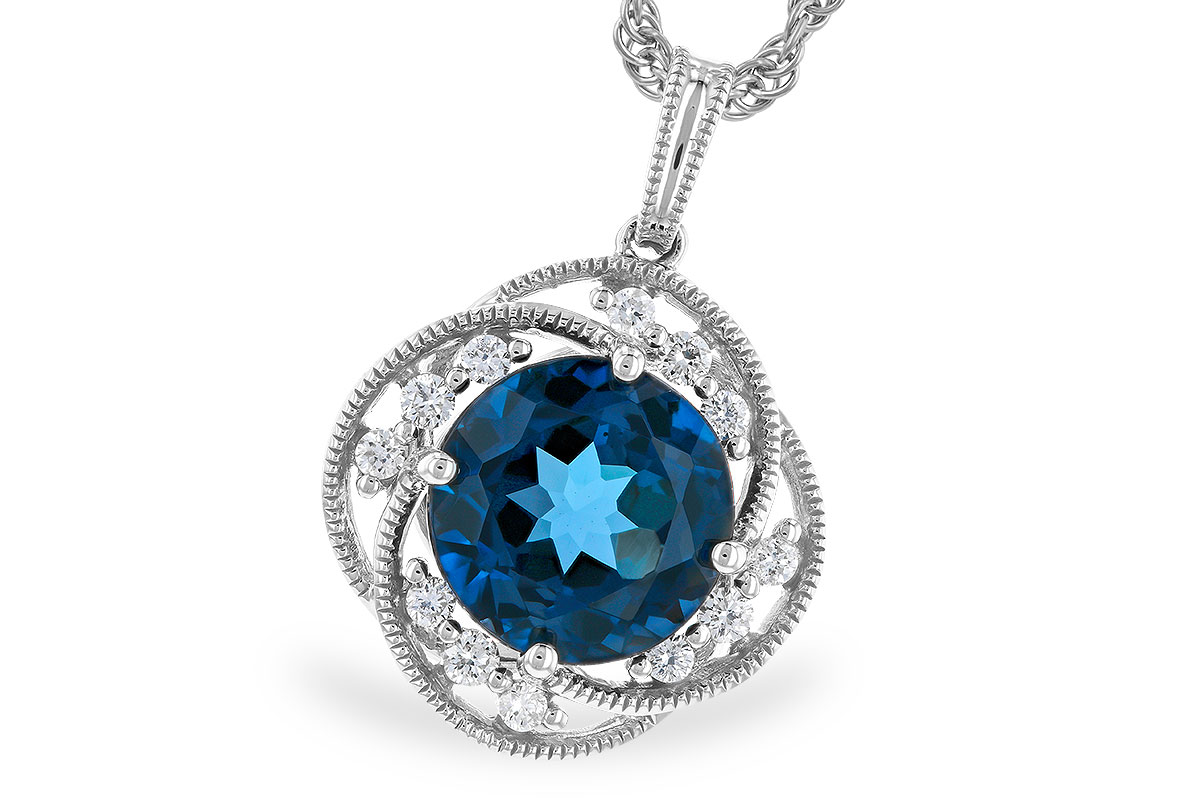 C274-21067: NECK 2.90 LONDON BLUE TOPAZ 3.05 TGW (9MM LBT)