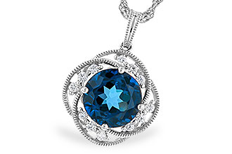 C274-21067: NECK 2.90 LONDON BLUE TOPAZ 3.05 TGW (9MM LBT)