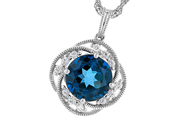 C274-21067: NECK 2.90 LONDON BLUE TOPAZ 3.05 TGW (9MM LBT)