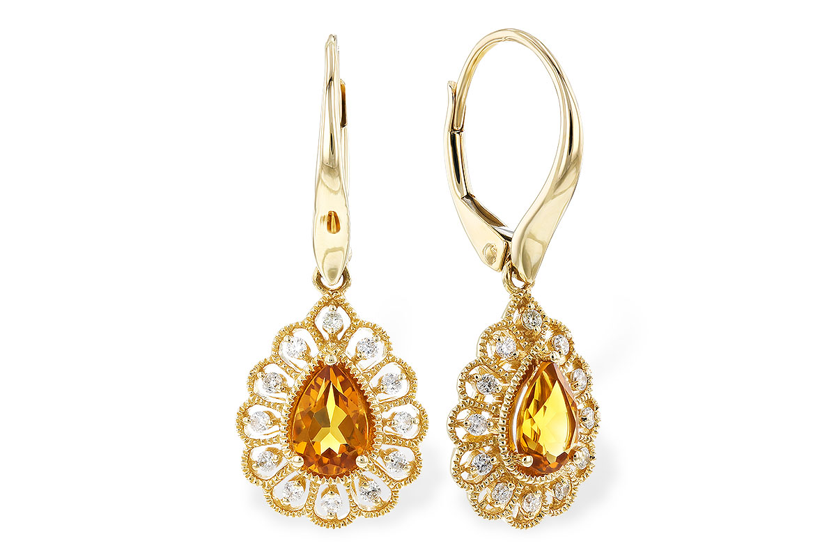 C274-21076: EARR .74 TW CITRINE .90 TGW