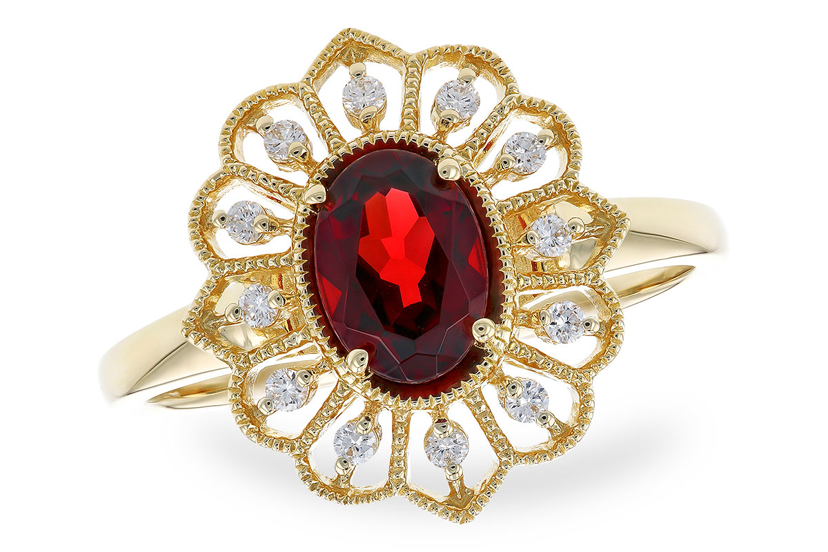 C274-21085: LDS RG .80 GARNET .92 TGW (7x5MM GAR)