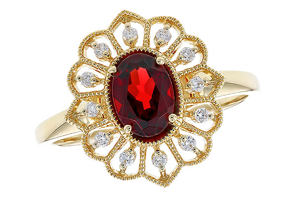 C274-21085: LDS RG .80 GARNET .92 TGW (7x5MM GAR)