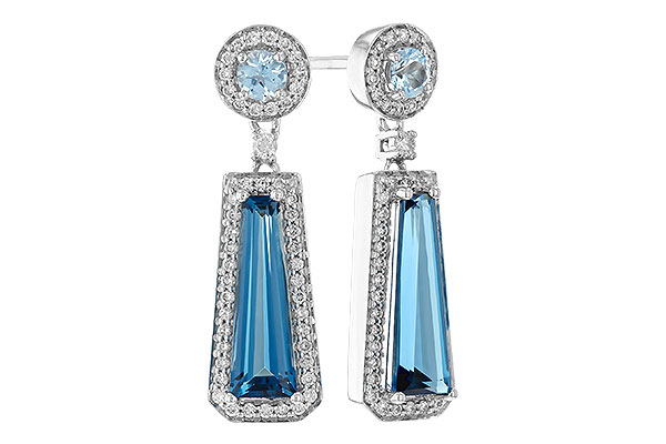 C274-21967: EARR 2.28 TW BLUE TOPAZ 2.54 TGW