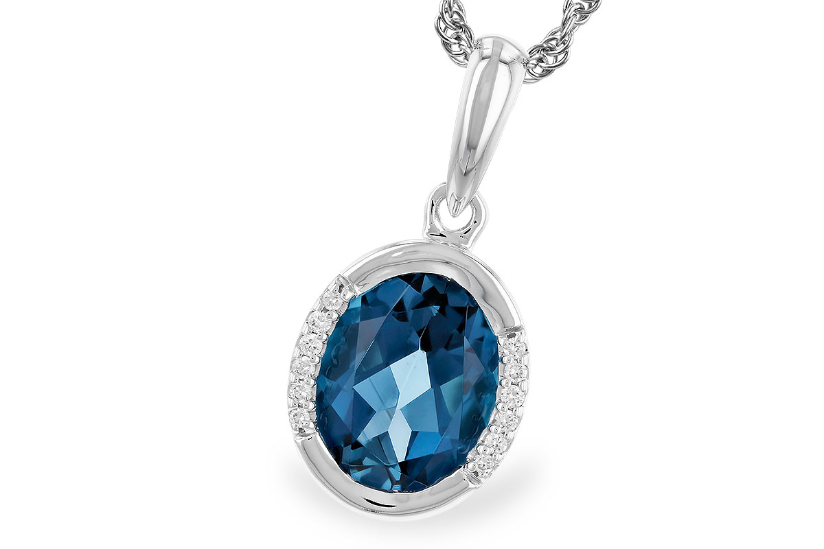 C274-21976: NECK 1.90 TW LONDON BLUE TOPAZ 1.93 TGW (9x7 LBT)