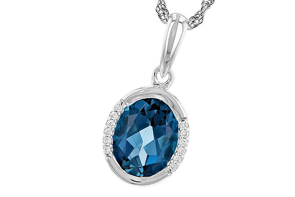 C274-21976: NECK 1.90 TW LONDON BLUE TOPAZ 1.93 TGW (9x7 LBT)