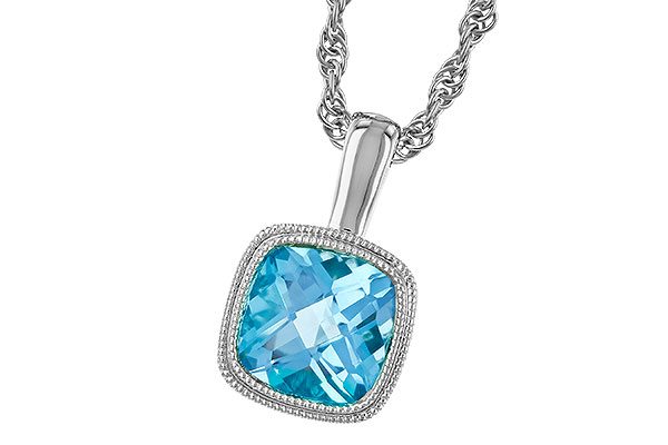 C274-23812: NECKLACE 1.10 CT BLUE TOPAZ