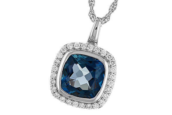 C274-24667: NECK 3.85 LONDON BLUE TOPAZ 4.15 TGW (9MM LBT)