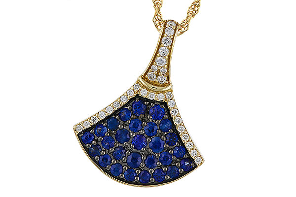 C275-12903: NECKLACE .71 TW SAPPHIRE .85 TGW