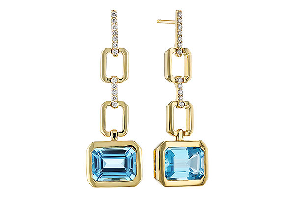 C275-13739: EARRINGS 3.20 BLUE TOPAZ 3.32 TGW (8x6MM BT)