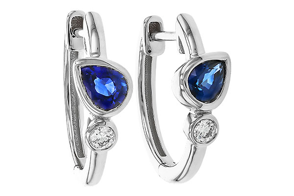 C275-13812: EARRINGS .51 SAPPHIRE .57 TGW