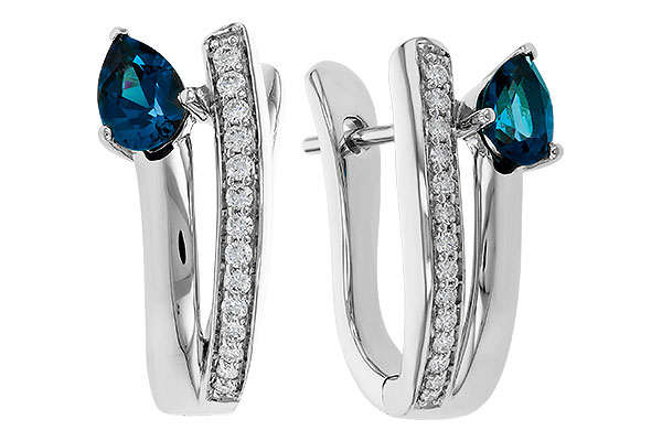 C275-15612: EARR .88 LONDON BLUE TOPAZ 1.08 TGW (6x4MM LBT)