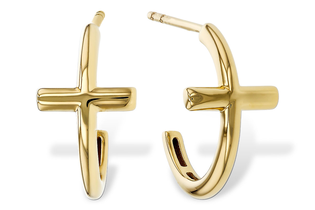 C275-16467: GOLD EARRINGS (14MM)