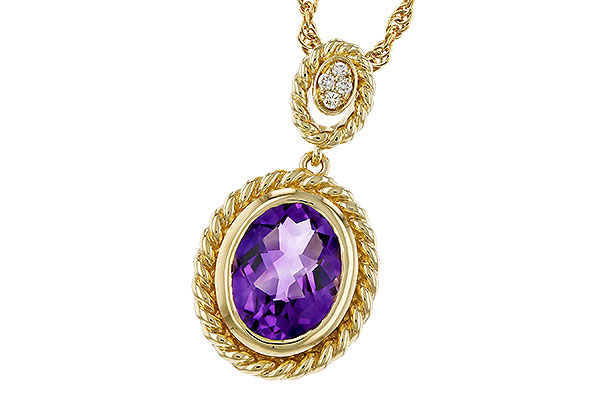 C275-17394: NECKLACE 1.38 AMETHYST 1.40 TGW (9x7MM AMY)