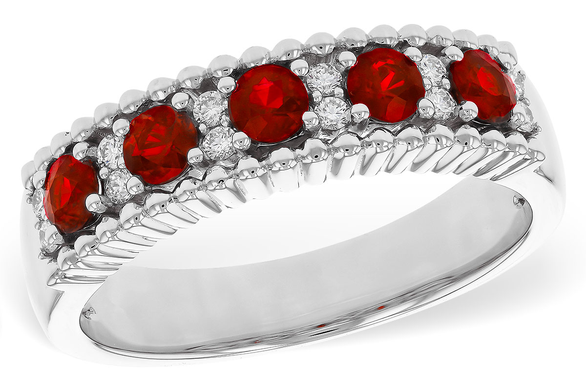 C275-17430: LDS WED RG .60 TW RUBY .72 TGW