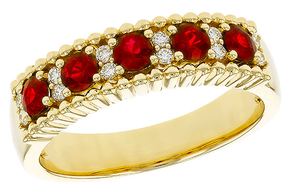 C275-17430: LDS WED RG .60 TW RUBY .72 TGW