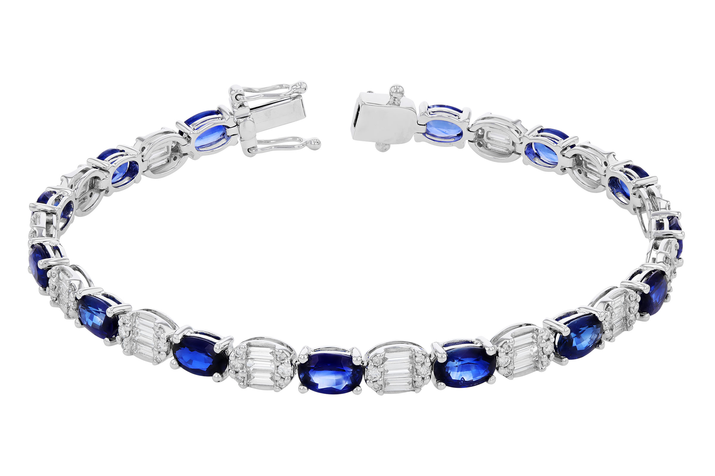 C276-01085: BRACELET 7.28 TW SAPPHIRE 8.98 TGW (7")