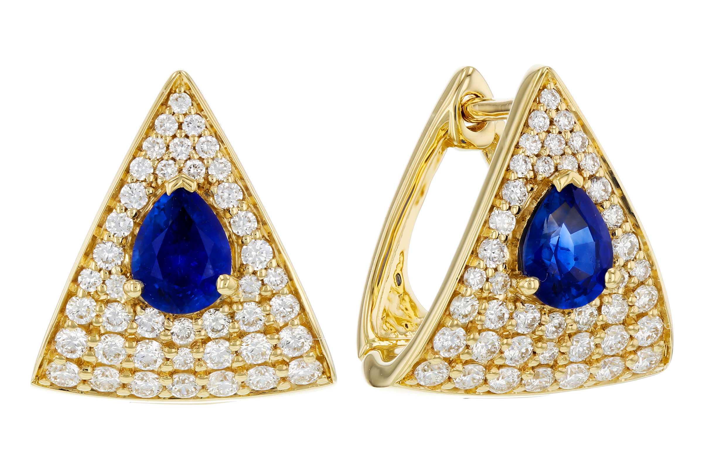 C276-01976: EARRINGS .65 TW SAPPHIRE 1.20 TGW (5x4MM SA)