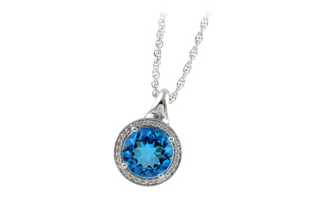 D187-84721: NECK 3.87 BLUE TOPAZ 4.01 TGW