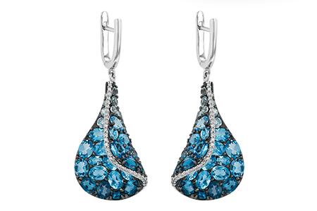 D187-86476: EARR 6.86 BLUE TOPAZ 7.05 TGW