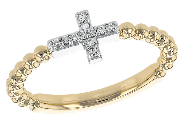 D190-56476: LDS DIA RG .05 TW (B189-70121 YG RING & WG SETTING)