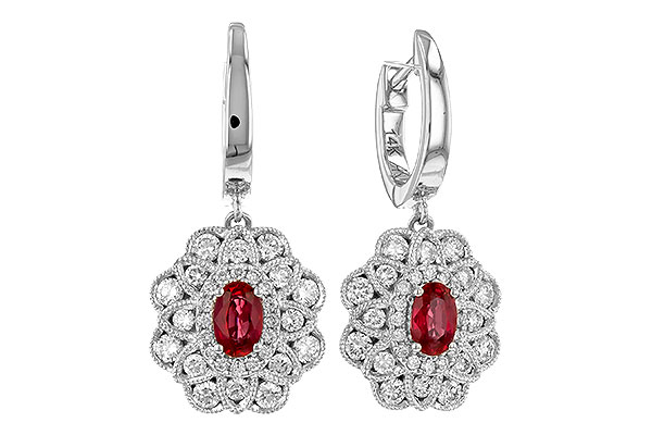 D274-25576: EARR .56 TW RUBY 1.30 TGW (5x3MM RUBY)