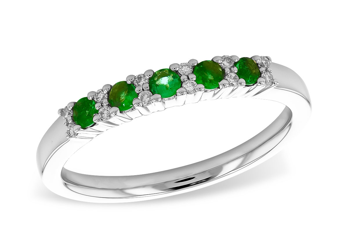 D274-25612: LDS WED RG .20 EMERALD .27 TGW