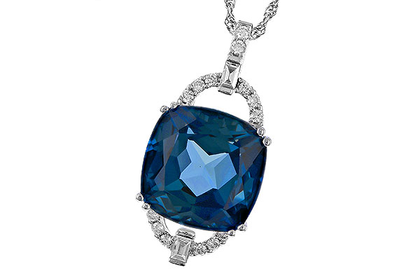 D275-10148: NECK 9.00 LONDON BLUE TOPAZ 9.20 TGW (12MM LBT)