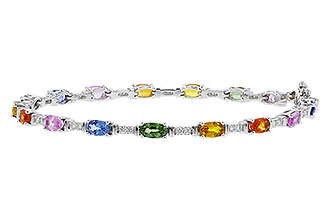 D275-11076: BRACELET 4.76 MULTI-COLOR SAPPH 5.08 TGW (7")