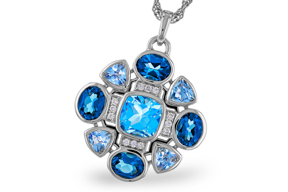 D275-11912: NECKLACE 3.19 TW BLUE TOPAZ 3.25 TGW
