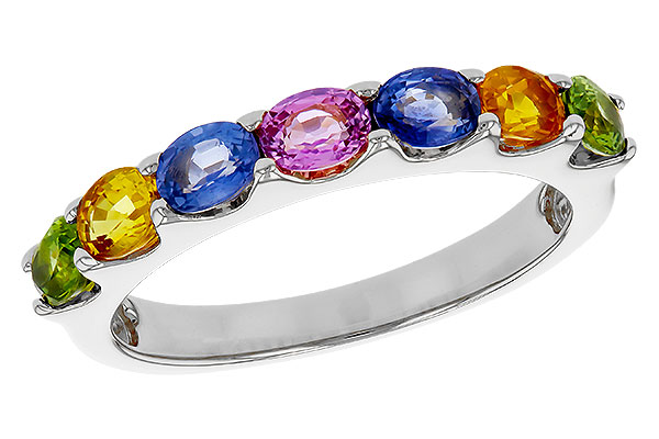 D275-11939: LDS WED RG 1.54 TW MULTI-COLOR SAPPHIRE