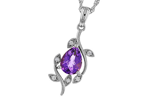 D275-11957: NECKLACE .88 AMETHYST .93 TGW (8x6MM AMY)