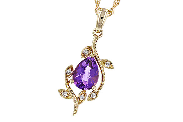 D275-11957: NECKLACE .88 AMETHYST .93 TGW (8x6MM AMY)