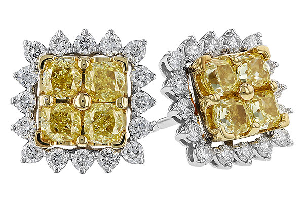 D275-12857: EARR 1.04 FANCY YELLOW DIAMONDS 1.44 TW