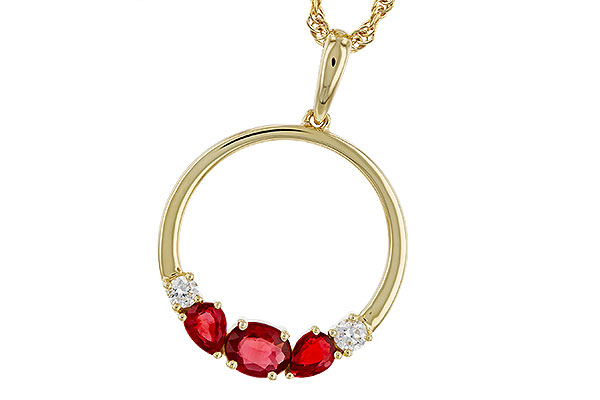 D275-12885: NECKLACE .79 RUBY .89 TGW
